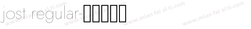 jost regular字体转换